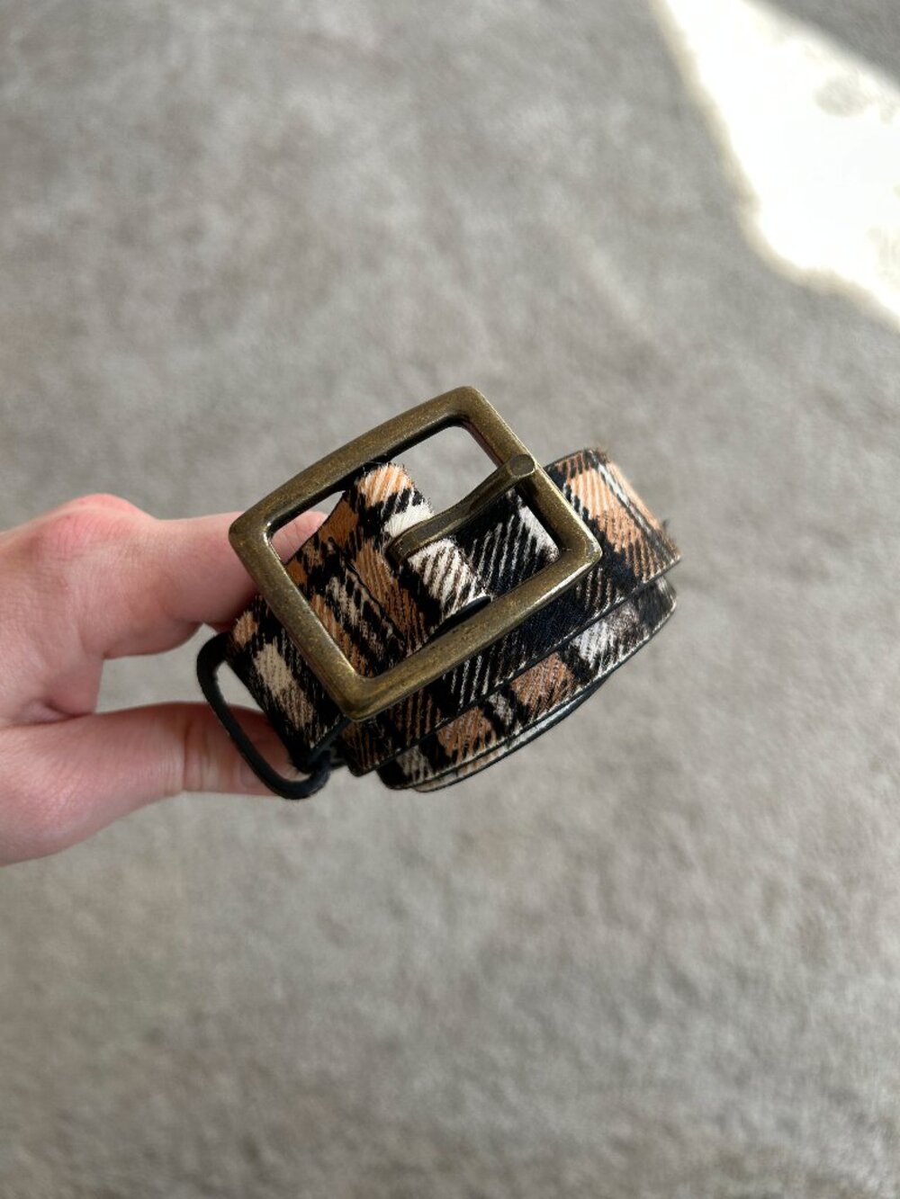 Anthropologie Plaid Belt